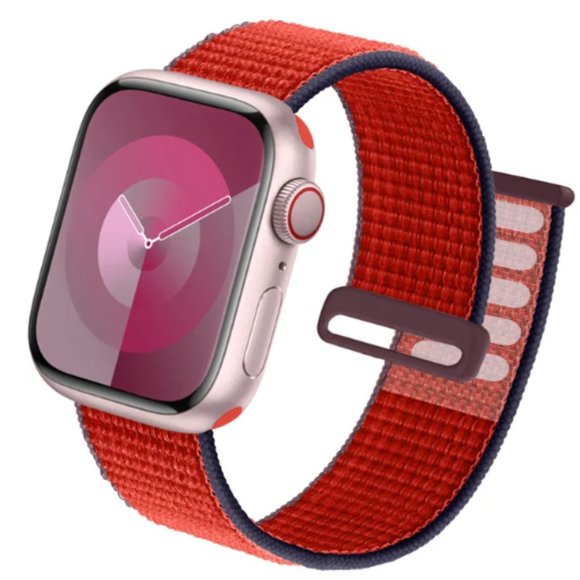 NEW BAND Red Strap Loop For Apple Watch - Picture 1 of 4